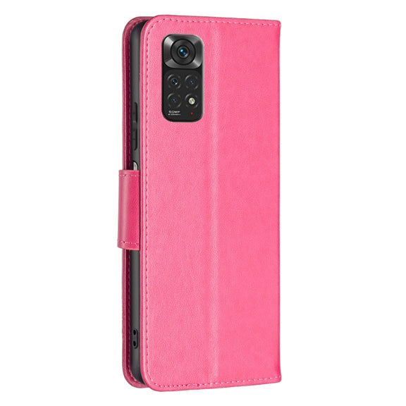 For Xiaomi Redmi Note 12S 4G / Note 11 Two Butterflies Embossing Leather Phone Case(Rose Red)