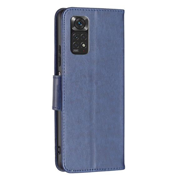 For Xiaomi Redmi Note 12S 4G / Note 11 Two Butterflies Embossing Leather Phone Case(Blue)
