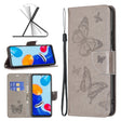 For Xiaomi Redmi Note 12S 4G / Note 11 Two Butterflies Embossing Leather Phone Case(Grey) - free shipping - PMC TechLife - Order now!