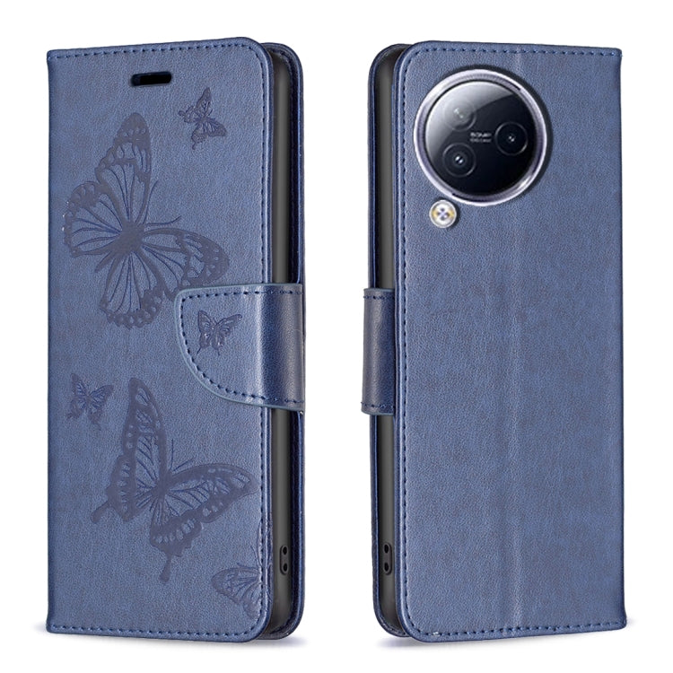 For Xiaomi Civi 3 5G Two Butterflies Embossing Leather Phone Case(Blue)