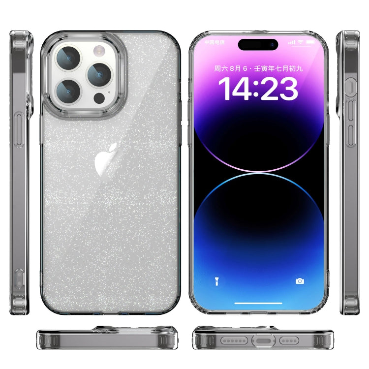 For iPhone 14 Pro Max Star Solid Color Phone Case(Black)