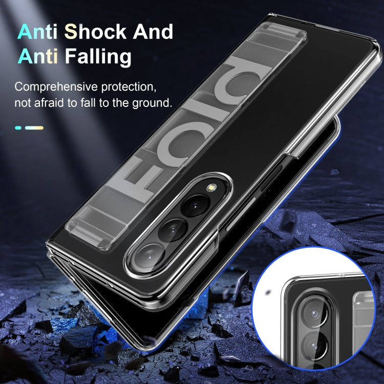 For Samsung Galaxy Z Fold3 Silicone Wristband Holder Foldable Phone Case(Black)