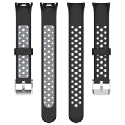 For Xiaomi Mi Band 8 Two-color Steel Plug Silicone Watch Band(Black Grey)