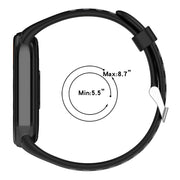 For Xiaomi Mi Band 8 Two-color Steel Plug Silicone Watch Band(Black Grey)