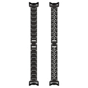 For Xiaomi Mi Band 8 Three-beads Full Diamond Metal Watch Band(Black)