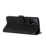 For Xiaomi 11T / 11T Pro Flower Embossing Pattern Leather Phone Case(Black)