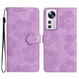 For Xiaomi 12 Pro Flower Embossing Pattern Leather Phone Case(Purple) - free shipping - PMC TechLife - Order now!