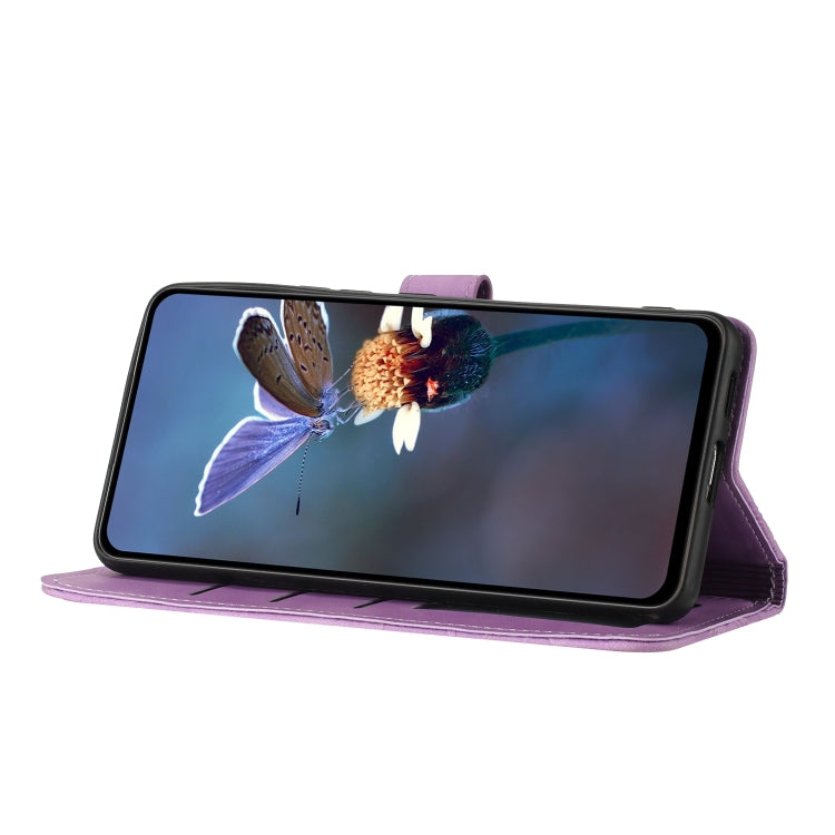 For Xiaomi 12 Pro Flower Embossing Pattern Leather Phone Case(Purple)