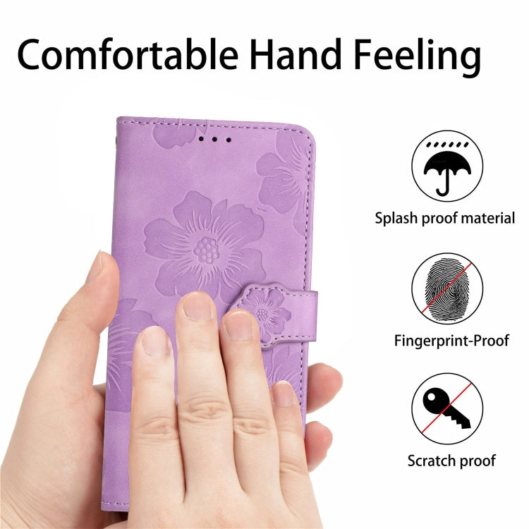 For Xiaomi 12 Pro Flower Embossing Pattern Leather Phone Case(Purple)