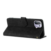 For Xiaomi Mi 11 Pro Flower Embossing Pattern Leather Phone Case(Black)