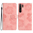 For Xiaomi Redmi 9 Flower Embossing Pattern Leather Phone Case(Pink) - free shipping - PMC TechLife - Order now!