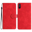 For Xiaomi Redmi 9A Flower Embossing Pattern Leather Phone Case(Red) - free shipping - PMC TechLife - Order now!