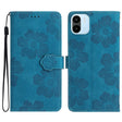 For Xiaomi Redmi A1 Flower Embossing Pattern Leather Phone Case(Blue) - free shipping - PMC TechLife - Order now!