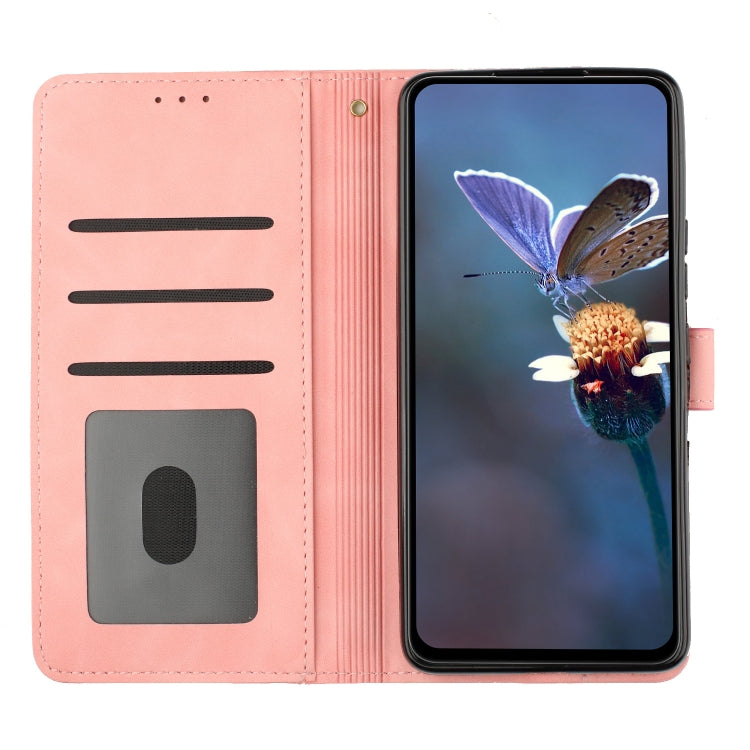 For Xiaomi Redmi Note 10 5G Flower Embossing Pattern Leather Phone Case(Pink)