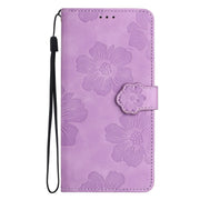 For Xiaomi Redmi Note 11 Pro 5G Global Flower Embossing Pattern Leather Phone Case(Purple)