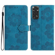 For Xiaomi Redmi Note 11 4G Global / Note 11S Flower Embossing Pattern Leather Phone Case(Blue) - free shipping - PMC TechLife - Order now!