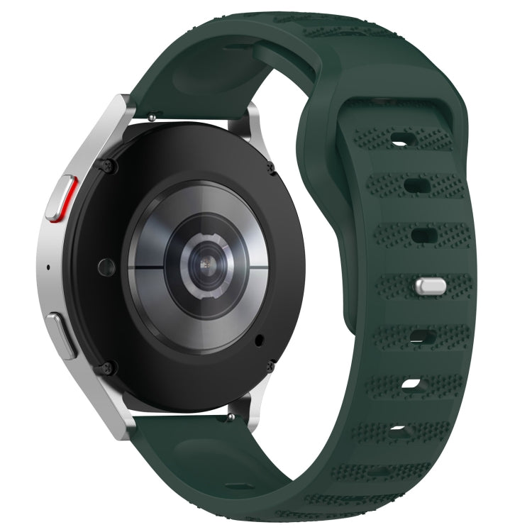 20mm Universal Dots Pattern Silicone Replacement Watch Band(Dark Green)