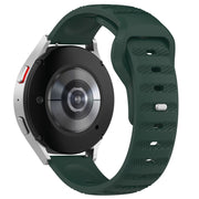20mm Universal Dots Pattern Silicone Replacement Watch Band(Dark Green)