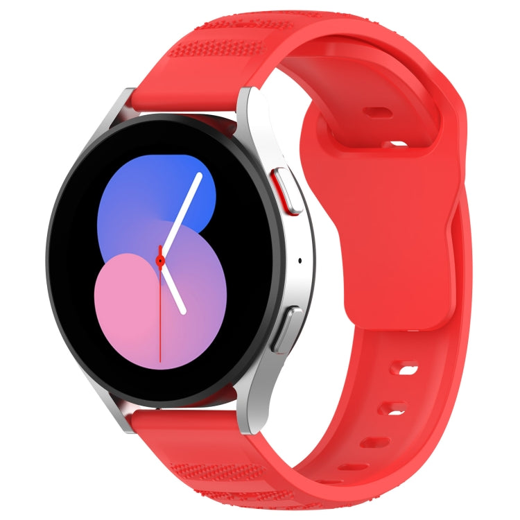 22mm Universal Dots Pattern Silicone Replacement Watch Band(Red)