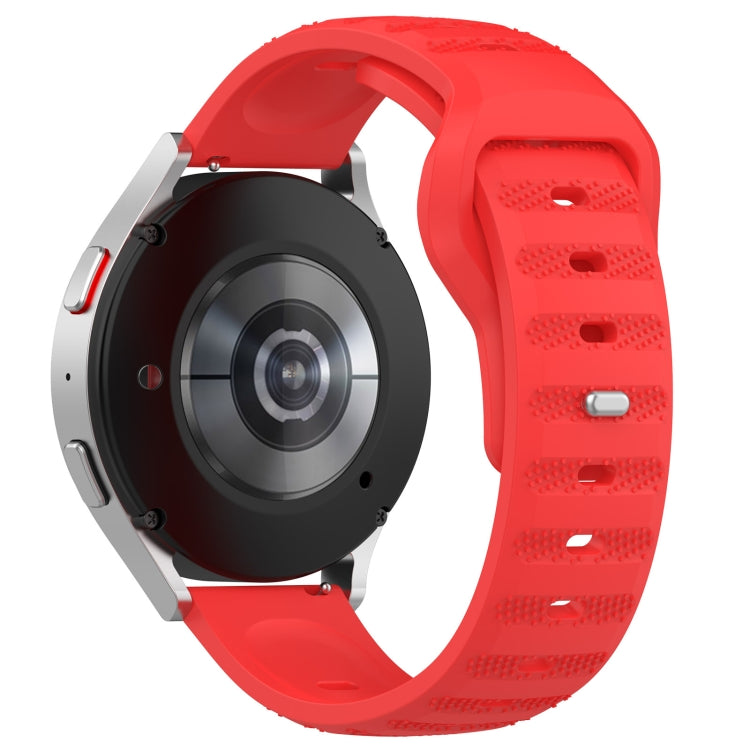 22mm Universal Dots Pattern Silicone Replacement Watch Band(Red)