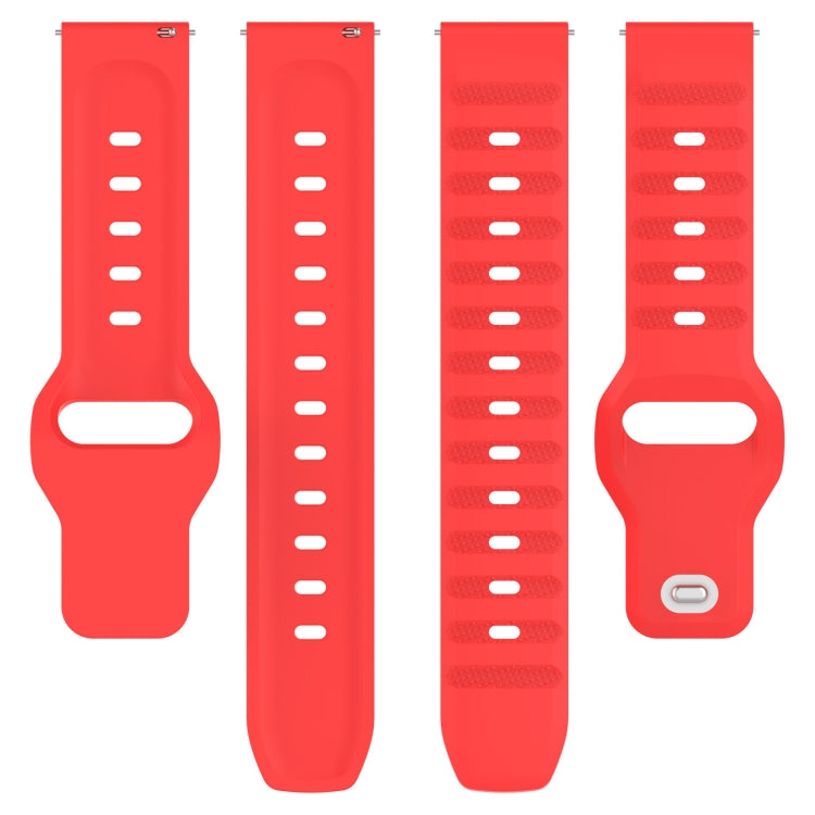 22mm Universal Dots Pattern Silicone Replacement Watch Band(Red)