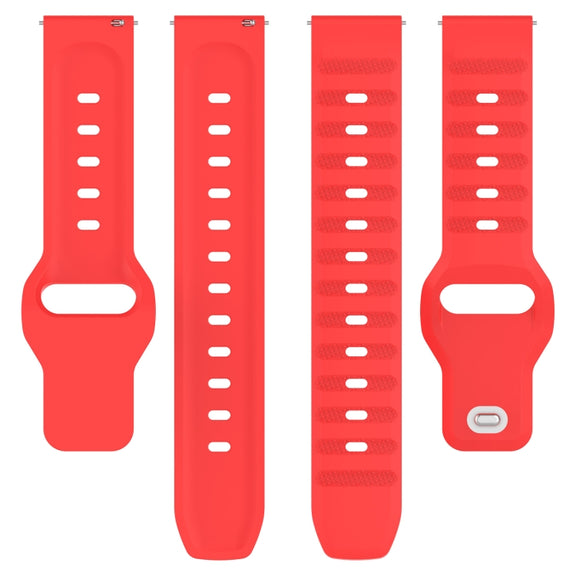 22mm Universal Dots Pattern Silicone Replacement Watch Band(Red)