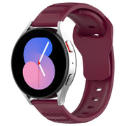 22mm Universal Dots Pattern Silicone Replacement Watch Band(Wine Red)