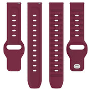 22mm Universal Dots Pattern Silicone Replacement Watch Band(Wine Red)