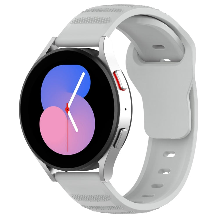 22mm Universal Dots Pattern Silicone Replacement Watch Band(Light Grey)
