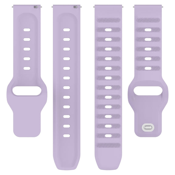 22mm Universal Dots Pattern Silicone Replacement Watch Band(Purple)