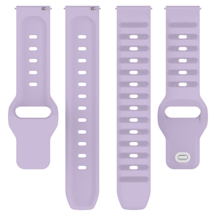 22mm Universal Dots Pattern Silicone Replacement Watch Band(Purple)