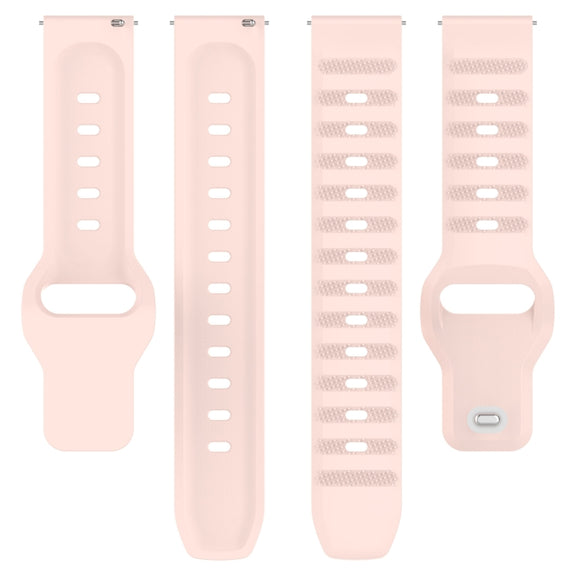 22mm Universal Dots Pattern Silicone Replacement Watch Band(Pink)