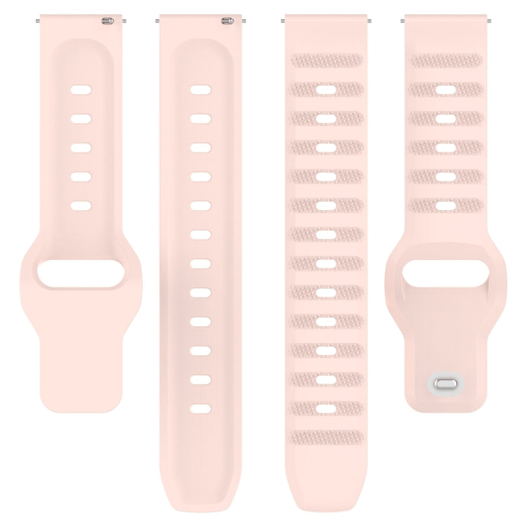 22mm Universal Dots Pattern Silicone Replacement Watch Band(Pink)