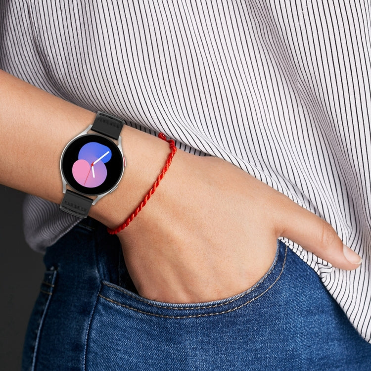 20mm Universal Dots Pattern Silicone Replacement Watch Band(Starlight Color)