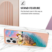 For Xiaomi Redmi Note 12 Pro+ Global Electroplating IMD TPU Phone Case with Ring(Dream Butterfly)