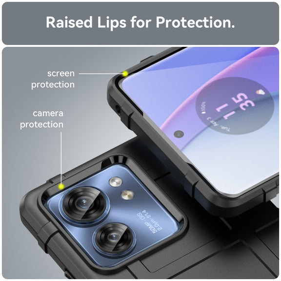 For Motorola Egde 40 Full Coverage Shockproof TPU Phone Case(Black)