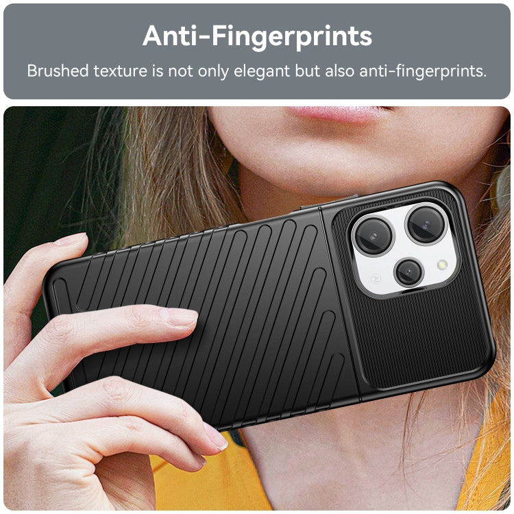 For Xiaomi Redmi 12 Thunderbolt Shockproof TPU Protective Soft Phone Case(Black)