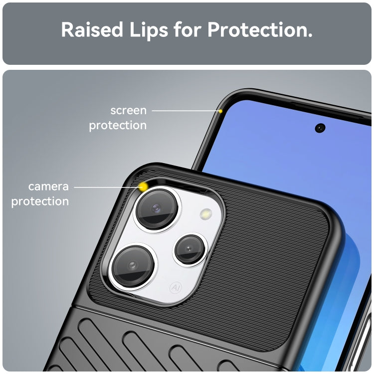 For Xiaomi Redmi 12 Thunderbolt Shockproof TPU Protective Soft Phone Case(Black)
