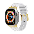 AP Silicone Watch Band For Apple Watch 8 45mm(Gold White) - Watch Bands by PMC TechLife | Online Shopping South Africa | PMC TechLife