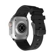 AP Silicone Watch Band For Apple Watch 7 41mm(Black Black)