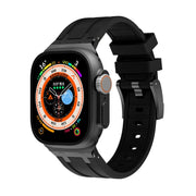 AP Silicone Watch Band For Apple Watch 7 45mm(Black Black)