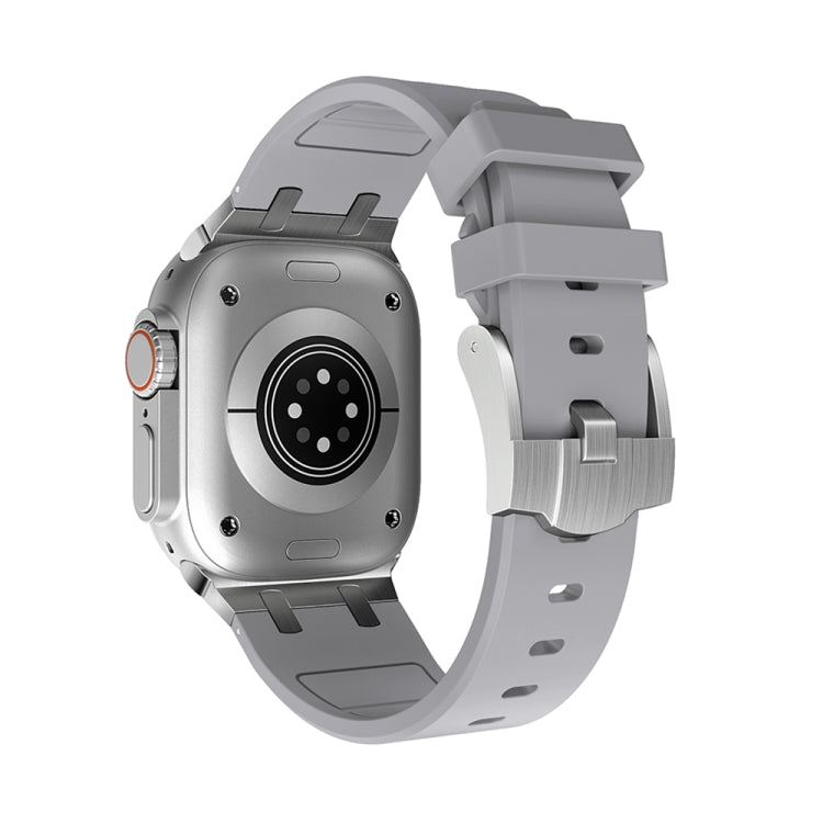 AP Silicone Watch Band For Apple Watch 7 45mm(Silver Grey)