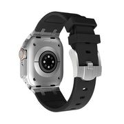 AP Silicone Watch Band For Apple Watch 6 40mm(Silver Black)