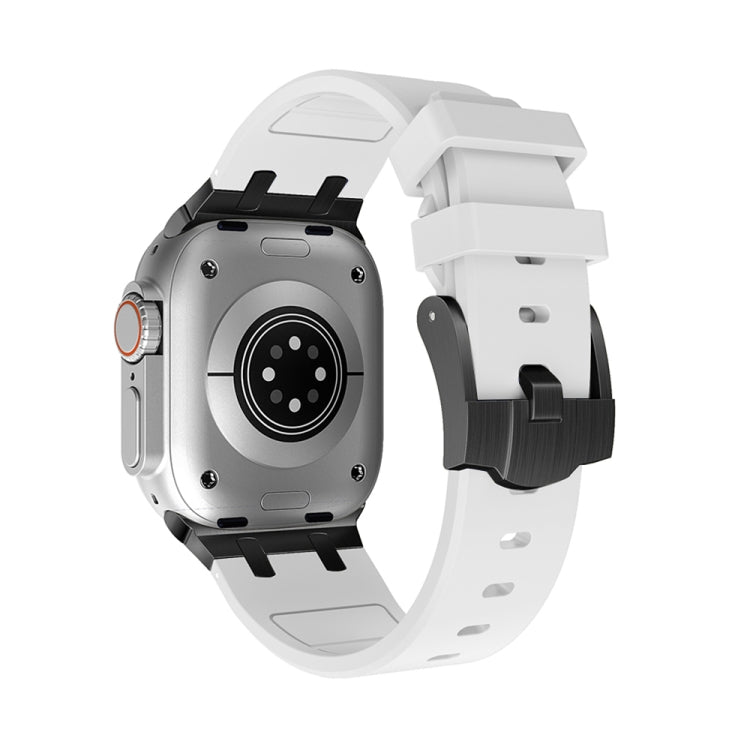 AP Silicone Watch Band For Apple Watch 3 38mm(Black White)
