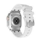 AP Silicone Watch Band For Apple Watch 2 38mm(Silver White)