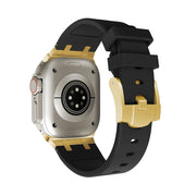 AP Silicone Watch Band For Apple Watch 38mm(Gold Black)