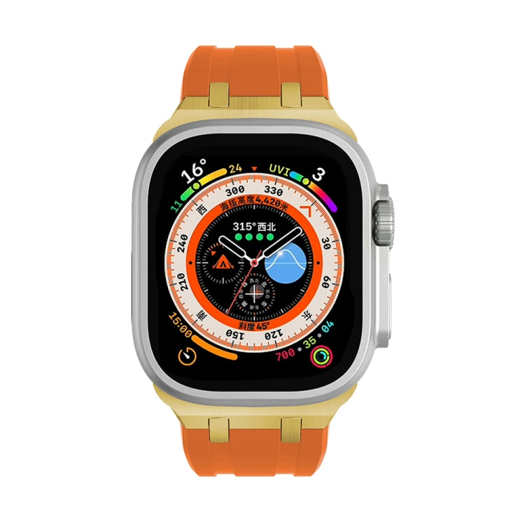 AP Silicone Watch Band For Apple Watch 42mm(Gold Orange)