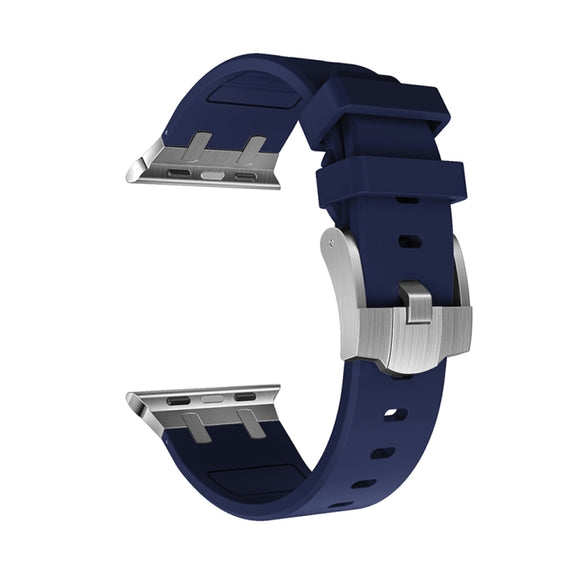 AP Silicone Watch Band For Apple Watch SE 2023 44mm(Black Blue)