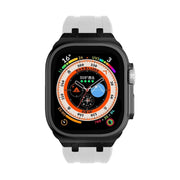 AP Silicone Watch Band For Apple Watch SE 2023 44mm(Black White)