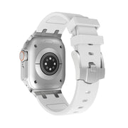 AP Silicone Watch Band For Apple Watch SE 2023 44mm(Silver White)